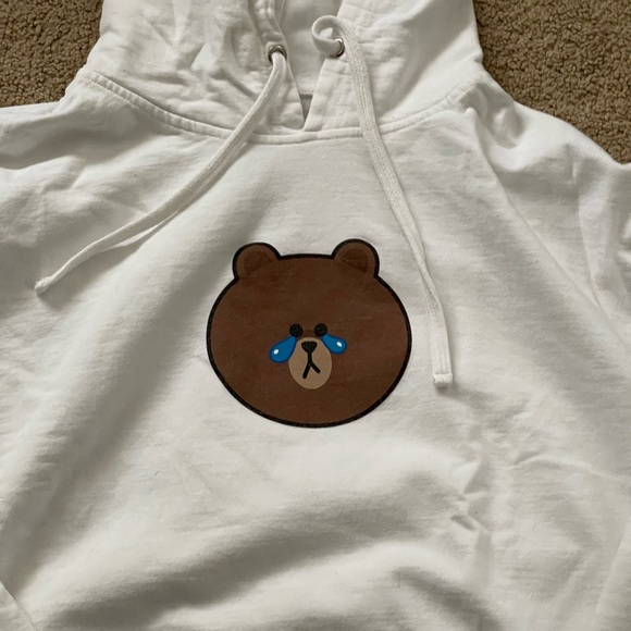 Anti Social Club X Friends Brown Bear Hoodie - Picture 7 of 8